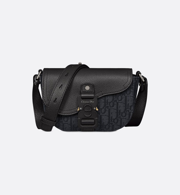 Mini sac Messenger à rabat Saddle Noir