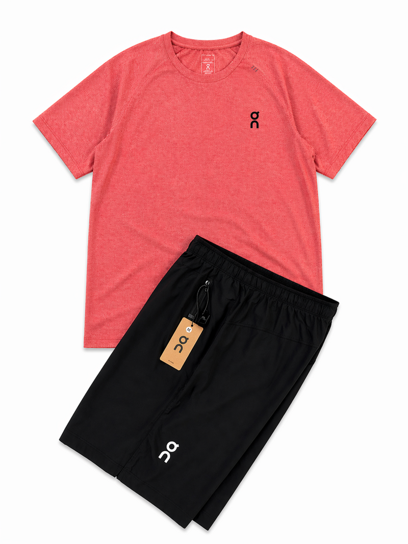 Ensemble ON rouge/noir