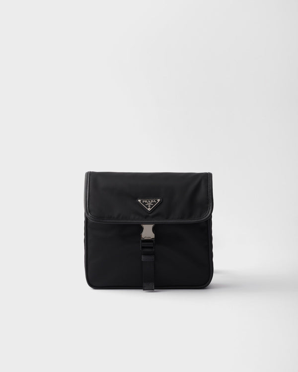 Sac porté épaule en Re-Nylon et cuir Saffiano