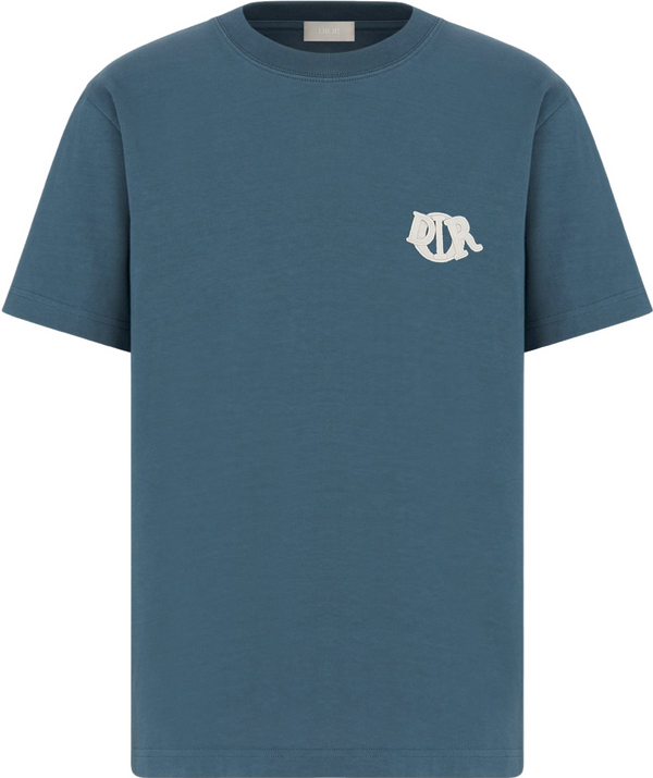 T-shirt Cd Charm, coupe relax Jersey de coton bleu
