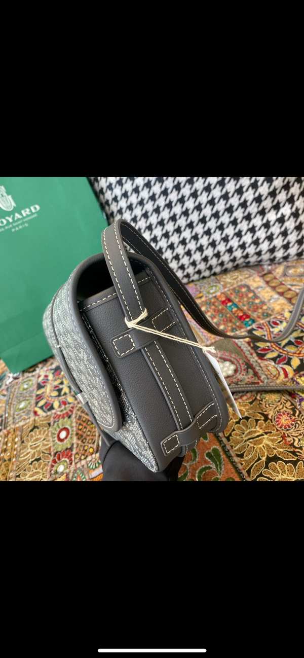 Sac Belvédère vintage leather grey