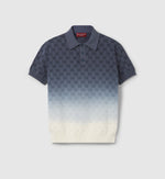 Polo en jacquard GG en maille de coton