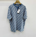 T-shirt cd Oblique, coupe relax bleu