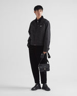 Sac porté épaule en Re-Nylon et cuir Saffiano