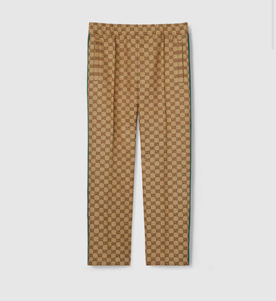 Pantalon de jogging en toile en mélange de lin GG