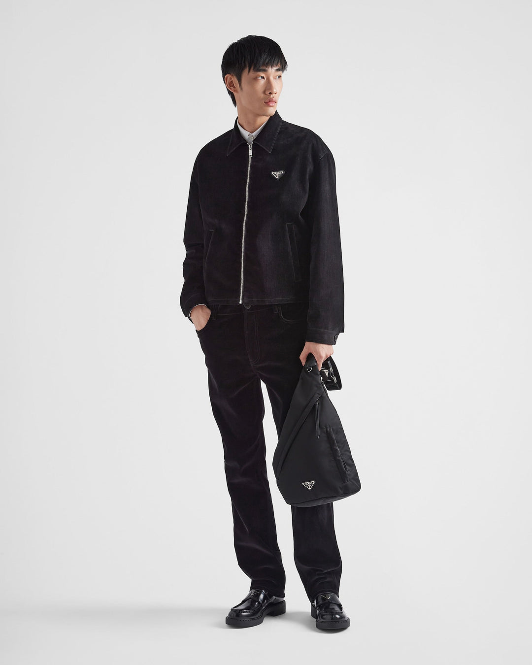 Sac à dos en Re-Nylon et cuir