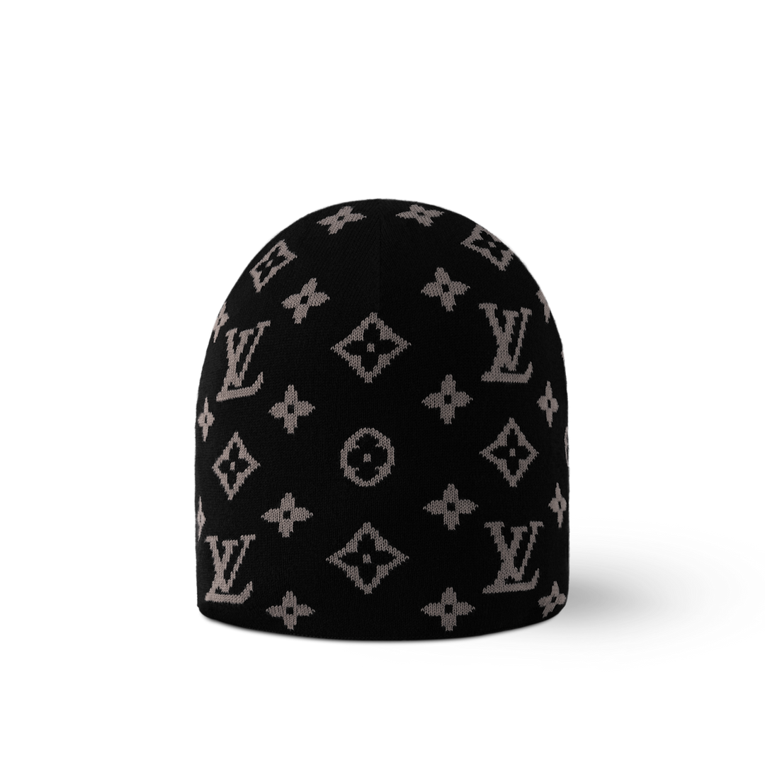 Bonnet et Écharpe LV Fit Monogram Noir
