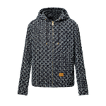 Sweat à capuche Monogram floqué en denim