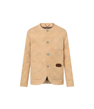 Veste Chic Damier sans col