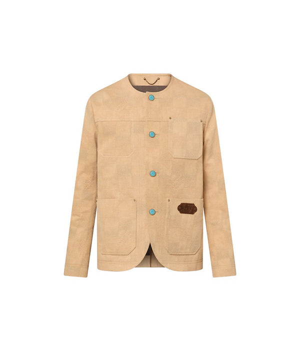 Veste Chic Damier sans col
