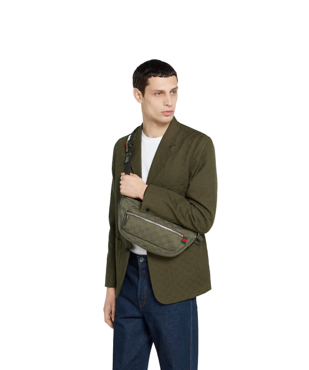 Sac à bandoulière en toile GG grand format
