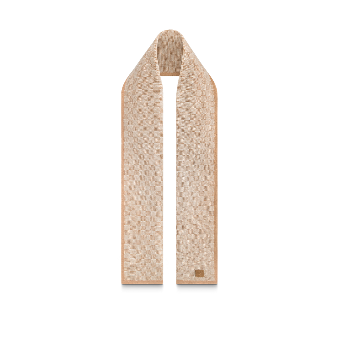 Bonnet et Écharpe Néo Petit Damier Beige