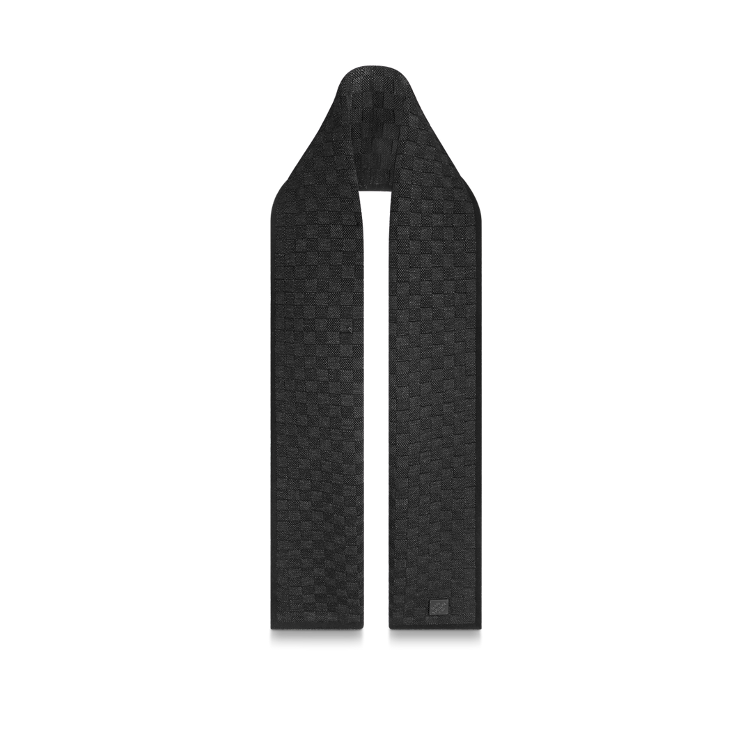 Bonnet et Écharpe Néo Petit Damier Noir