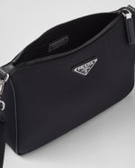 Sac porté épaule en Re-Nylon et cuir Saffiano