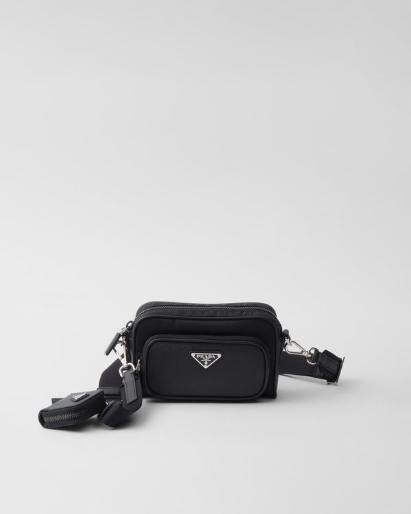 Sac porté épaule en Re-Nylon et cuir Saffiano