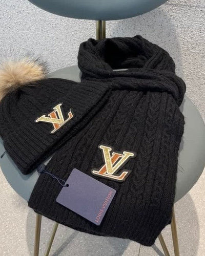 Bonnet et écharpe LV