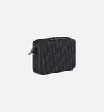 Pochette zippée à bandoulière Noir