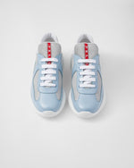 Baskets Prada America’s Cup en tissu Bike bleu ciel