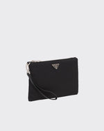 Pochette en Re-Nylon et cuir Saffiano