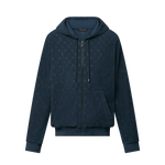 Sweat à capuche Monogram zippé en French Terry