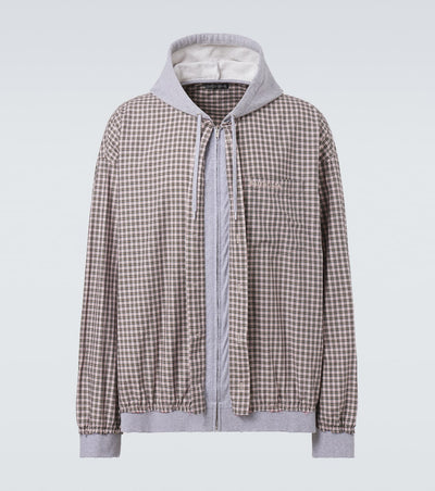 Veste en coton à carreaux