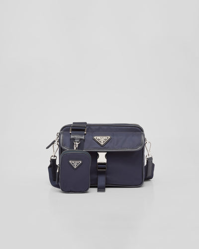 Sac porté épaule en Re-Nylon et cuir Saffiano