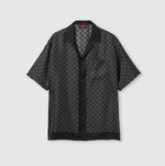 Chemise de bowling en twill de soie à imprimé
