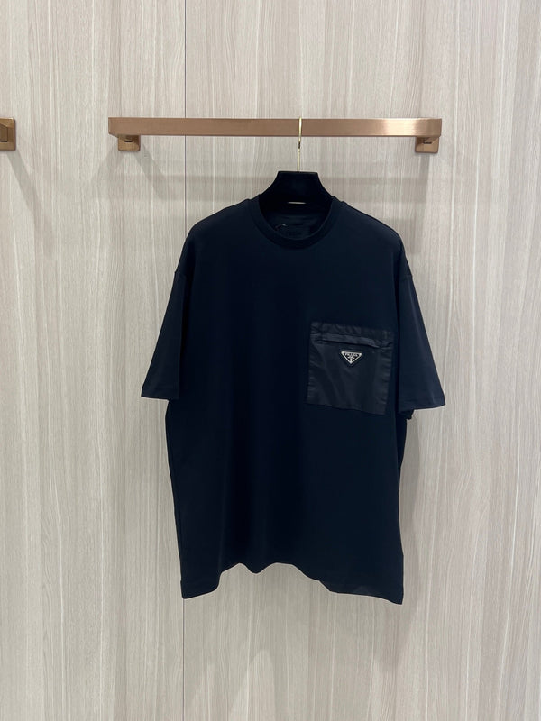 T shirt Prd Black Cotton  and re nylon