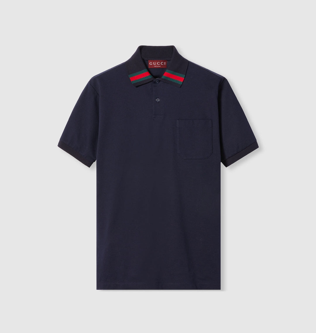 Polo en coton avec bande Web