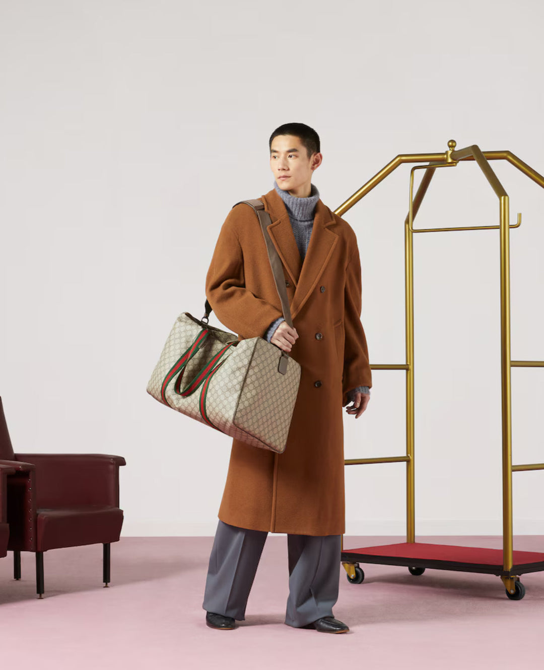Sac de voyage avec bande Web grand format