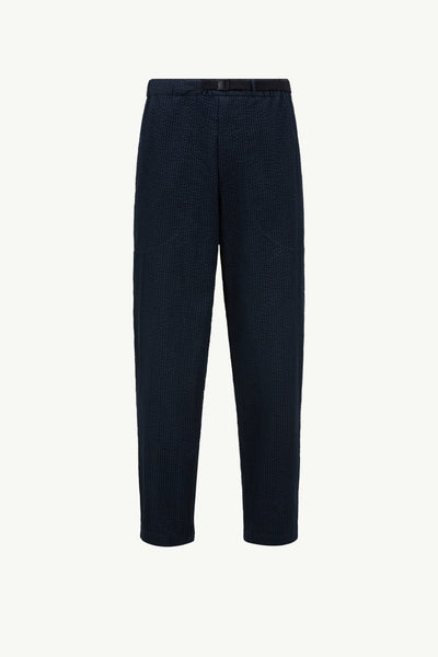 PANTALON CEINTURÉ EN SEERSUCKER