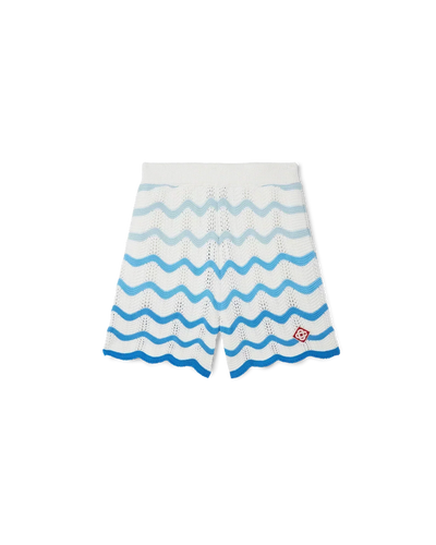 Wavy Gradient Crochet Shorts