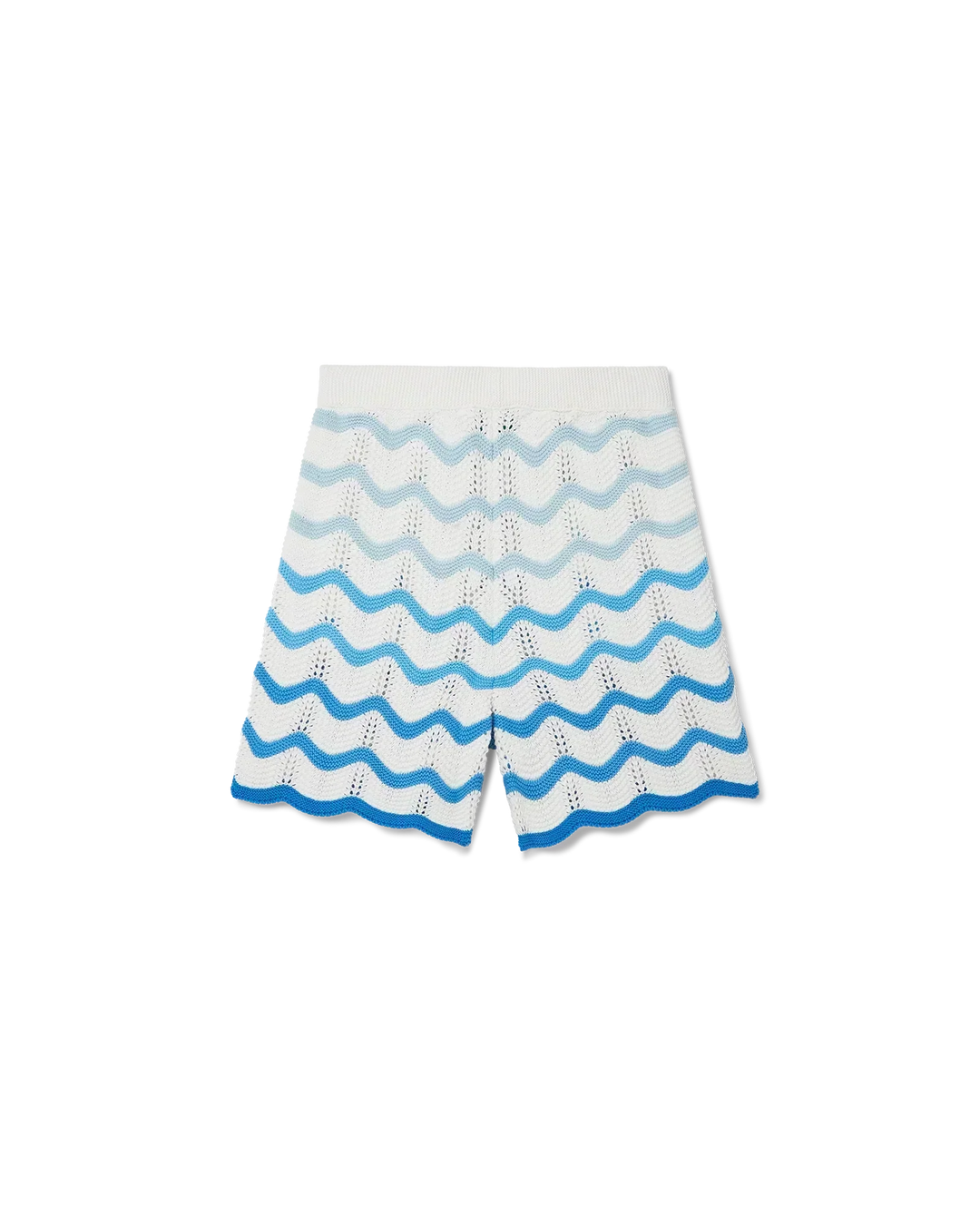 Wavy Gradient Crochet Shorts