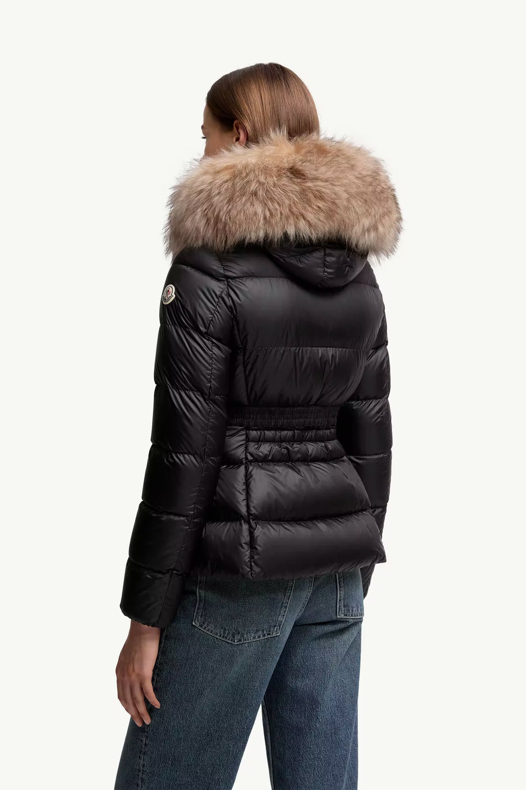 Doudoune courte à capuche bordée de shearling Boed