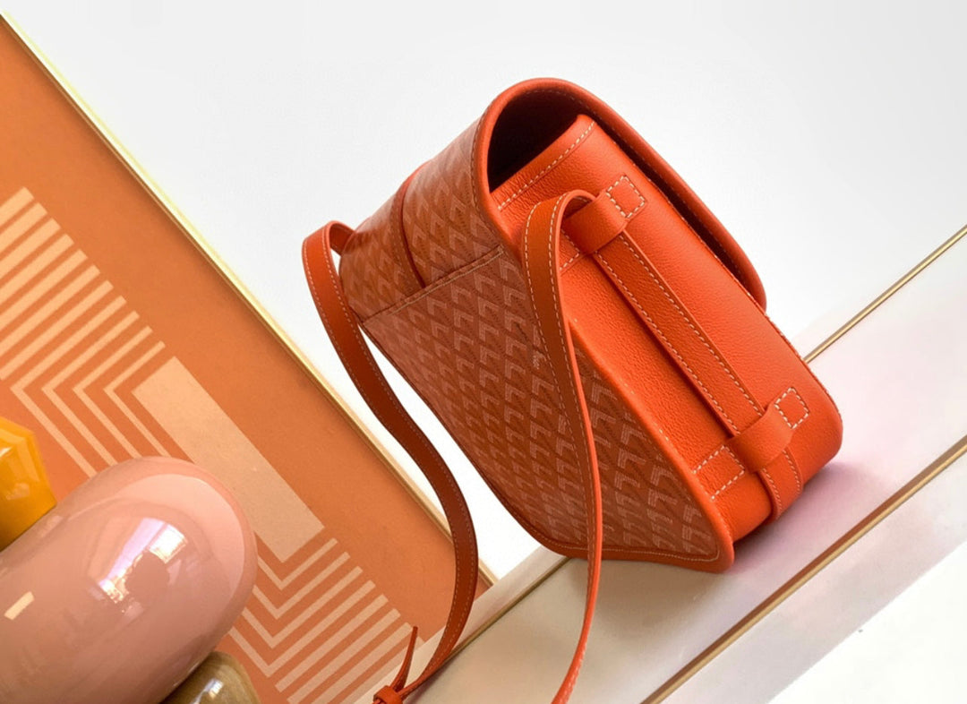 Sac Belvédère  orange  leather