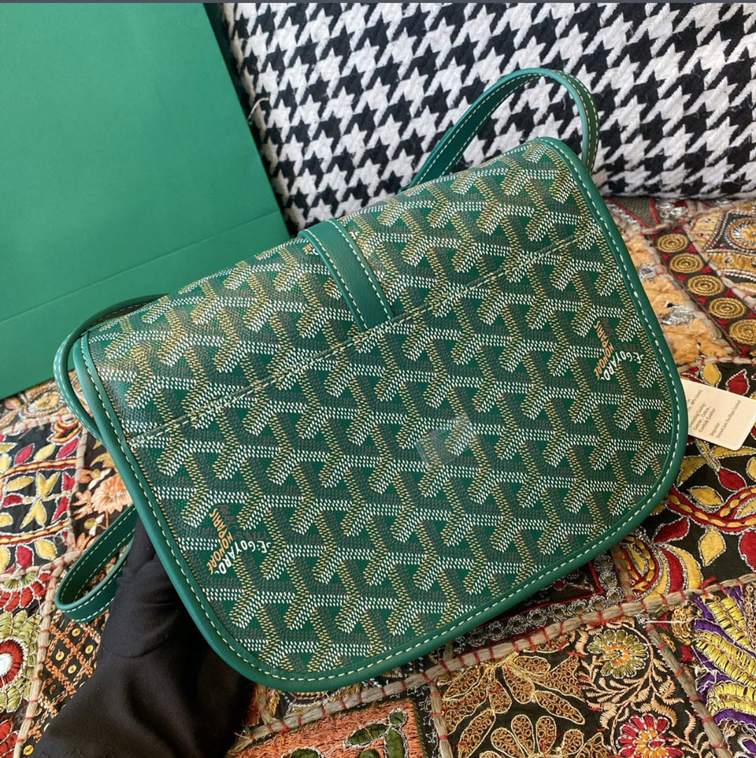 Sac Belvédère  green leather
