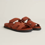 Hermes - Sandales Chypre Marron muscavado